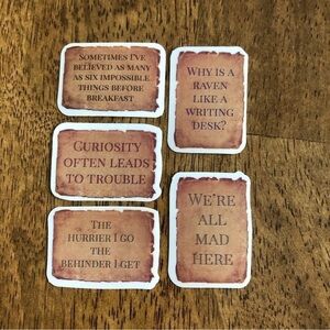 Alice in Wonderland Classic Illustrations stickers (5pk)